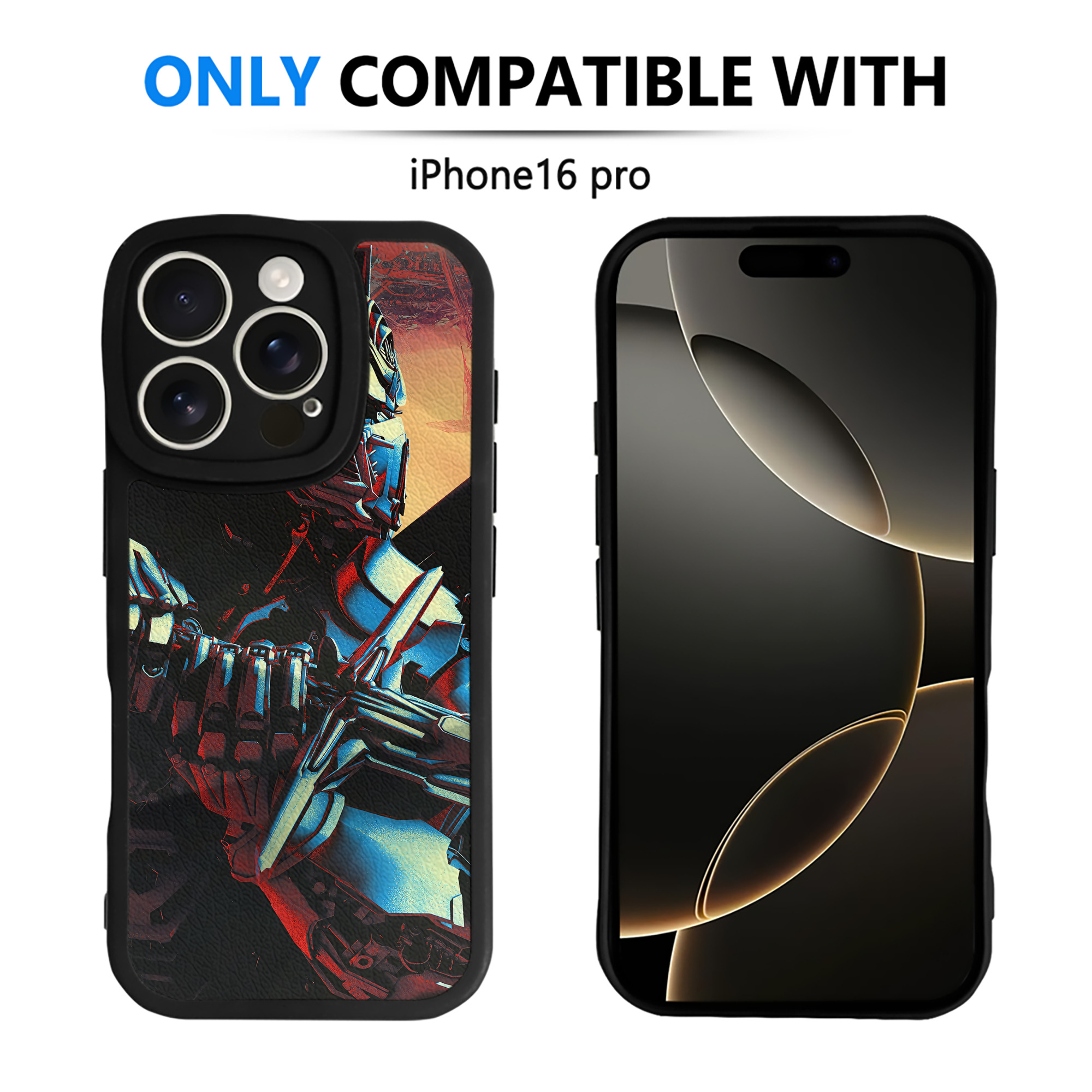 （画像用） Transformers トランスフォーマー 【iPhone 16シリーズ対応】シリコンスマホケース（レザー調） 材質：シリコン